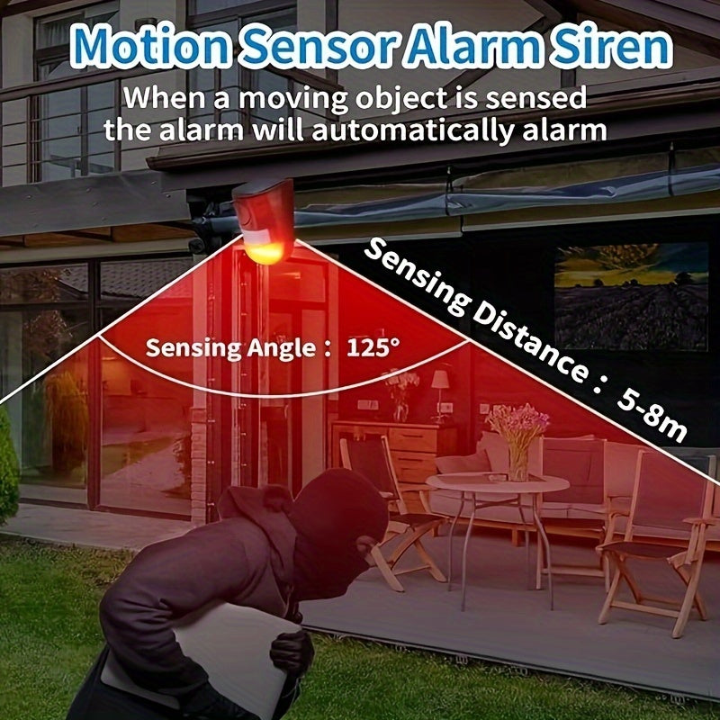 Solar Alarm Lamp with Motion Sensor Siren