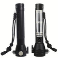 Multi-Functional Solar Power LED Flashlight - 5-in-1 Outdoor Survival Tool