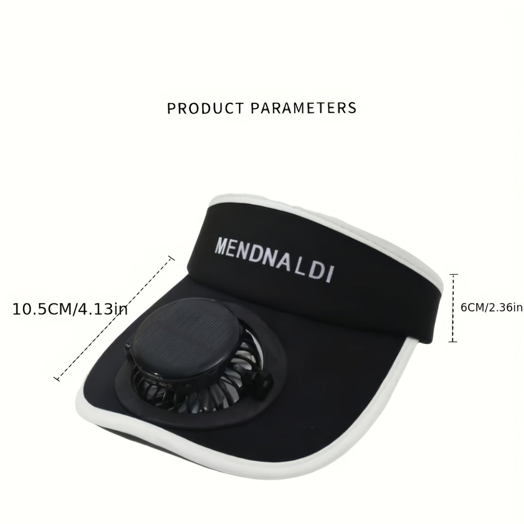 NNETM Solar & USB Rechargeable Fan Hat for Outdoor Use