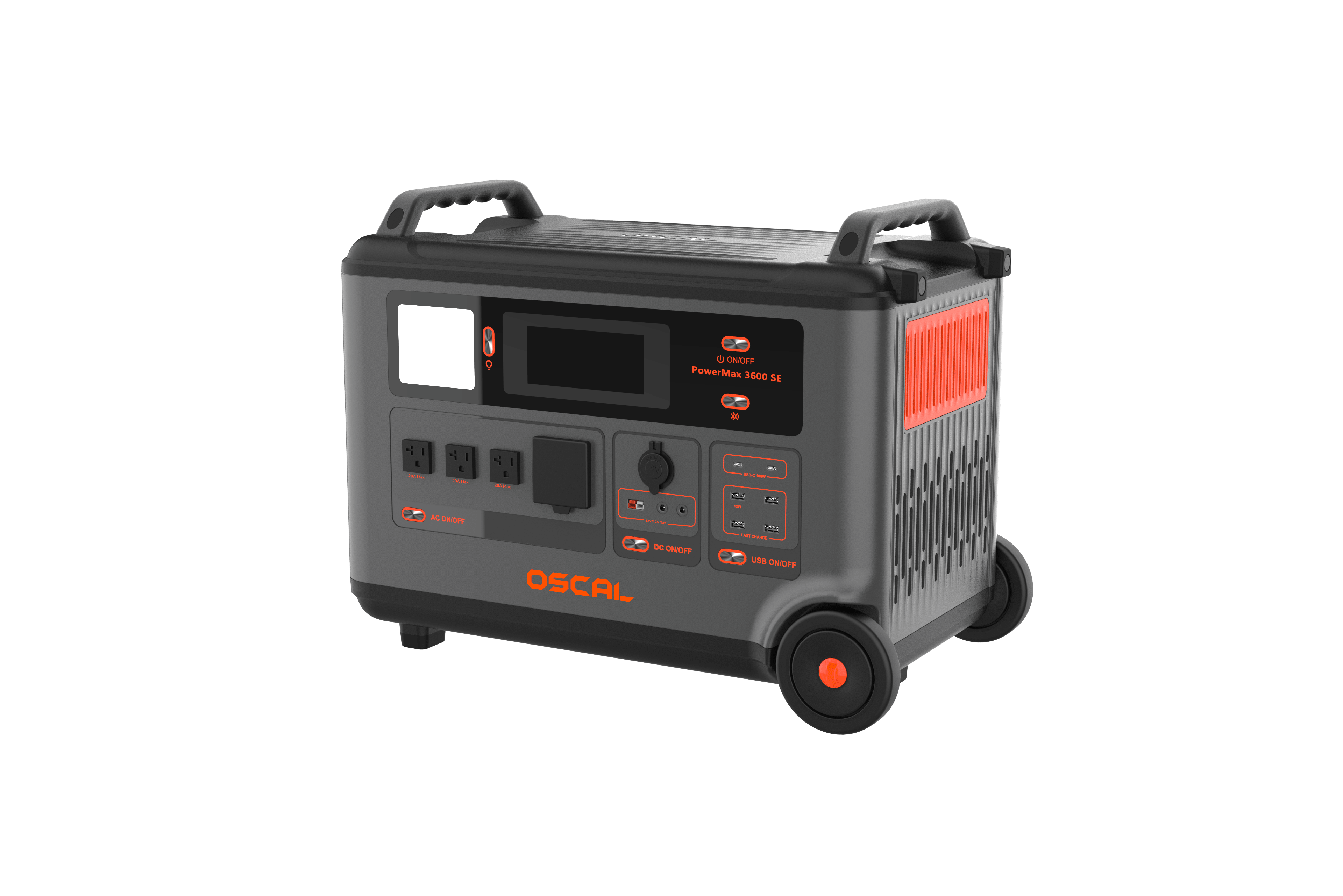 OSCAL PowerMax 3600SE Expandable Portable Power Station 3600Wh LiFePO4 Solar Generator