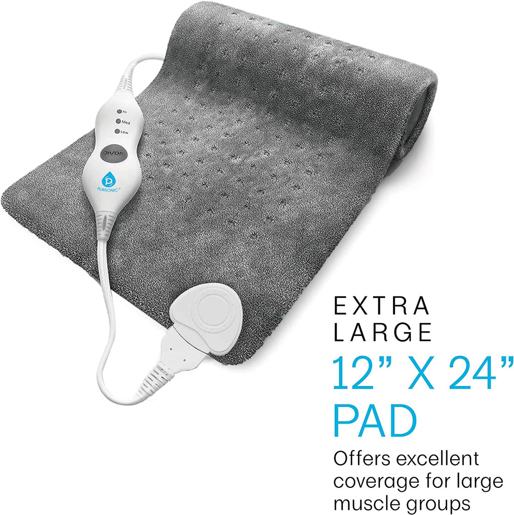 Extra Large Heating Pad & Rechargeable Stomach & Back Massager
