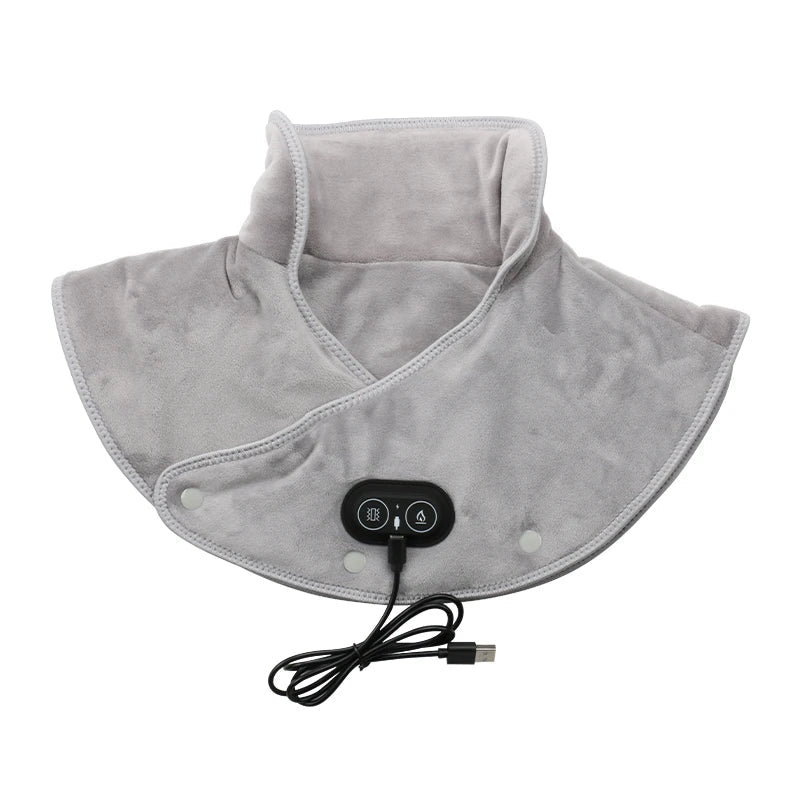 USB-Powered Heated Shoulder & Neck Wrap Grey