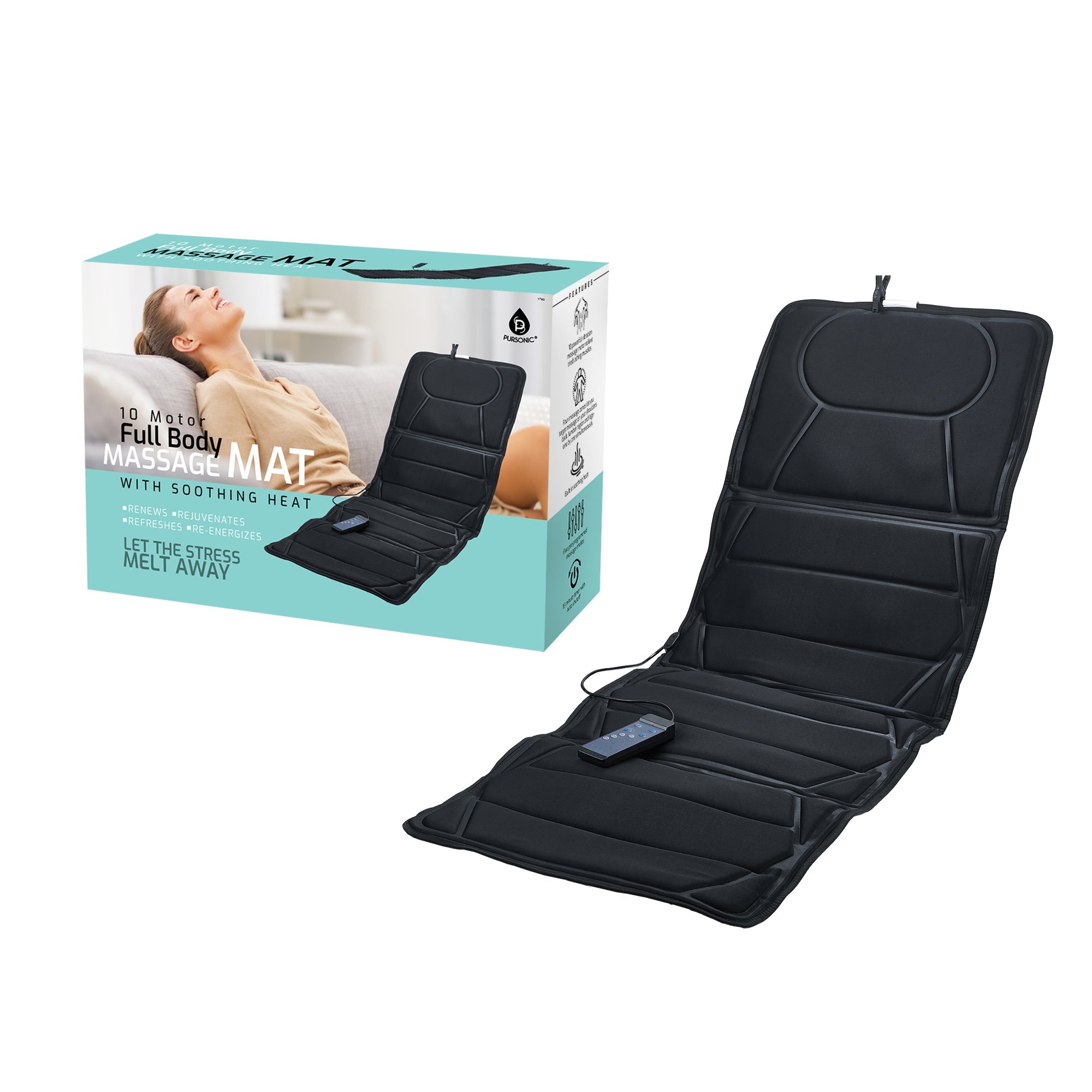 Full-Body Heated Massage Mat & Rechargeable Rolling Massager
