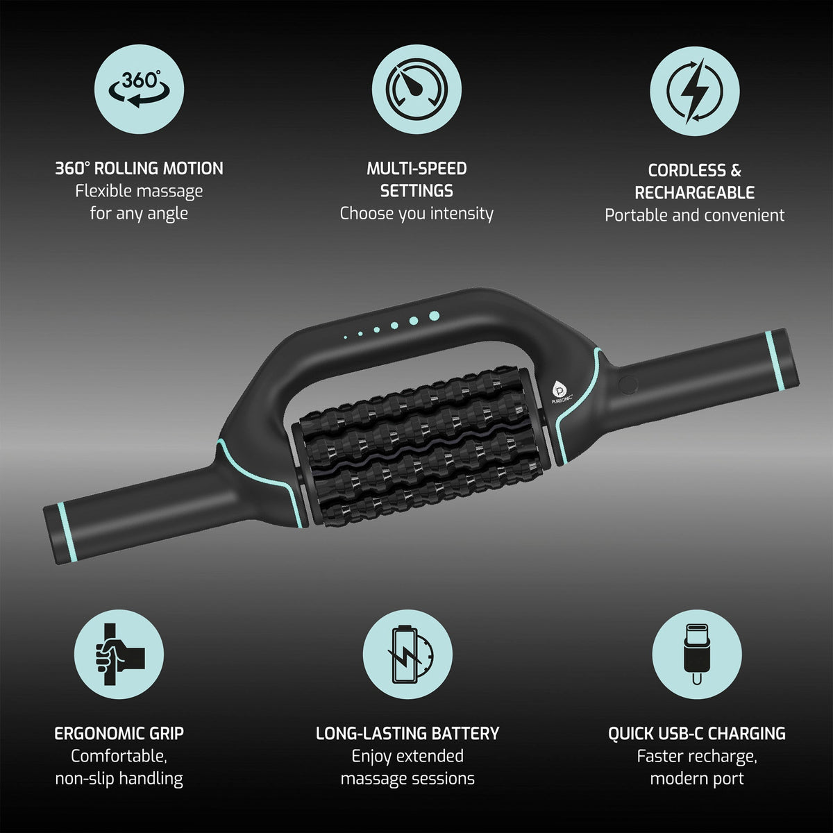 Full-Body Heated Massage Mat & Rechargeable Rolling Massager
