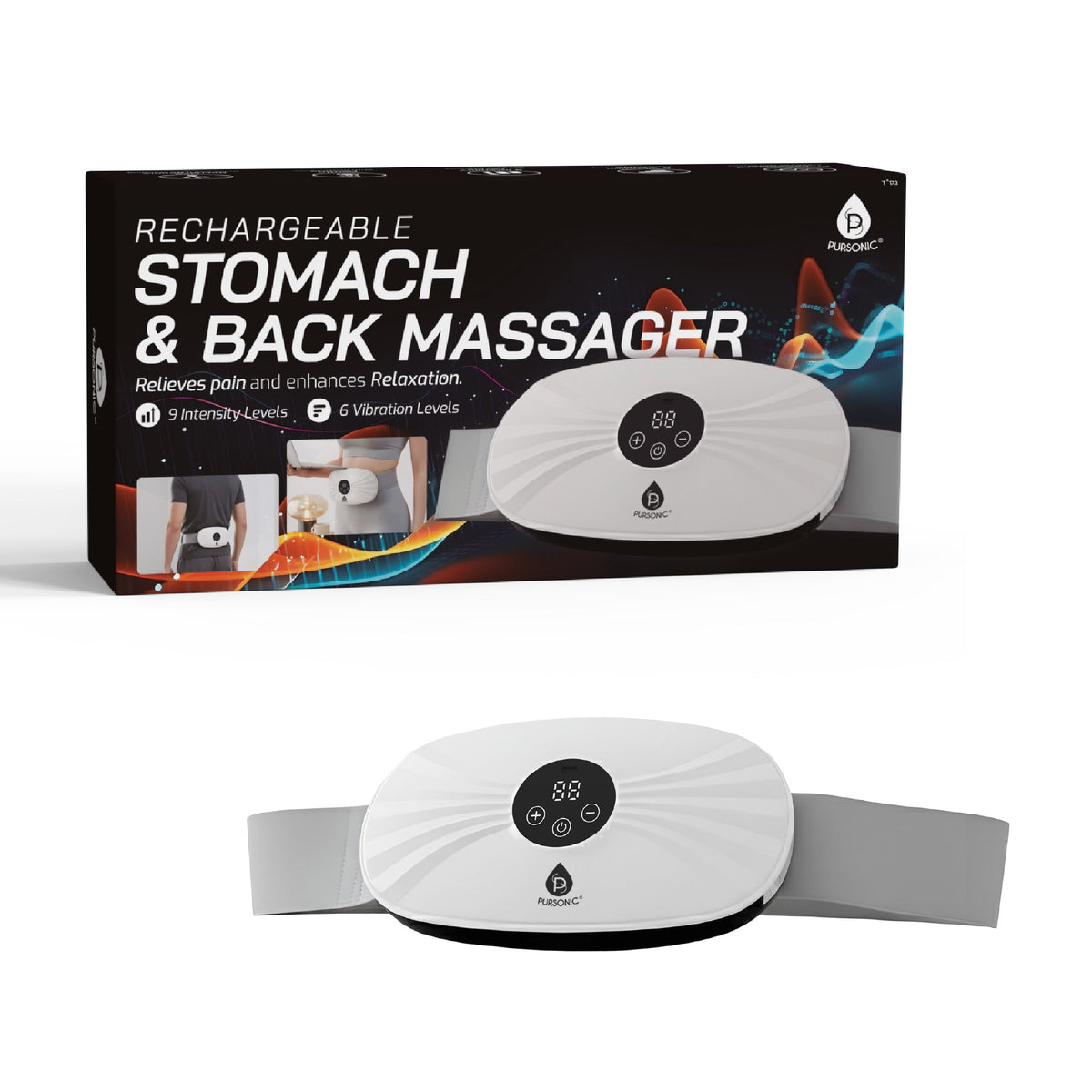 Extra Large Heating Pad & Rechargeable Stomach & Back Massager
