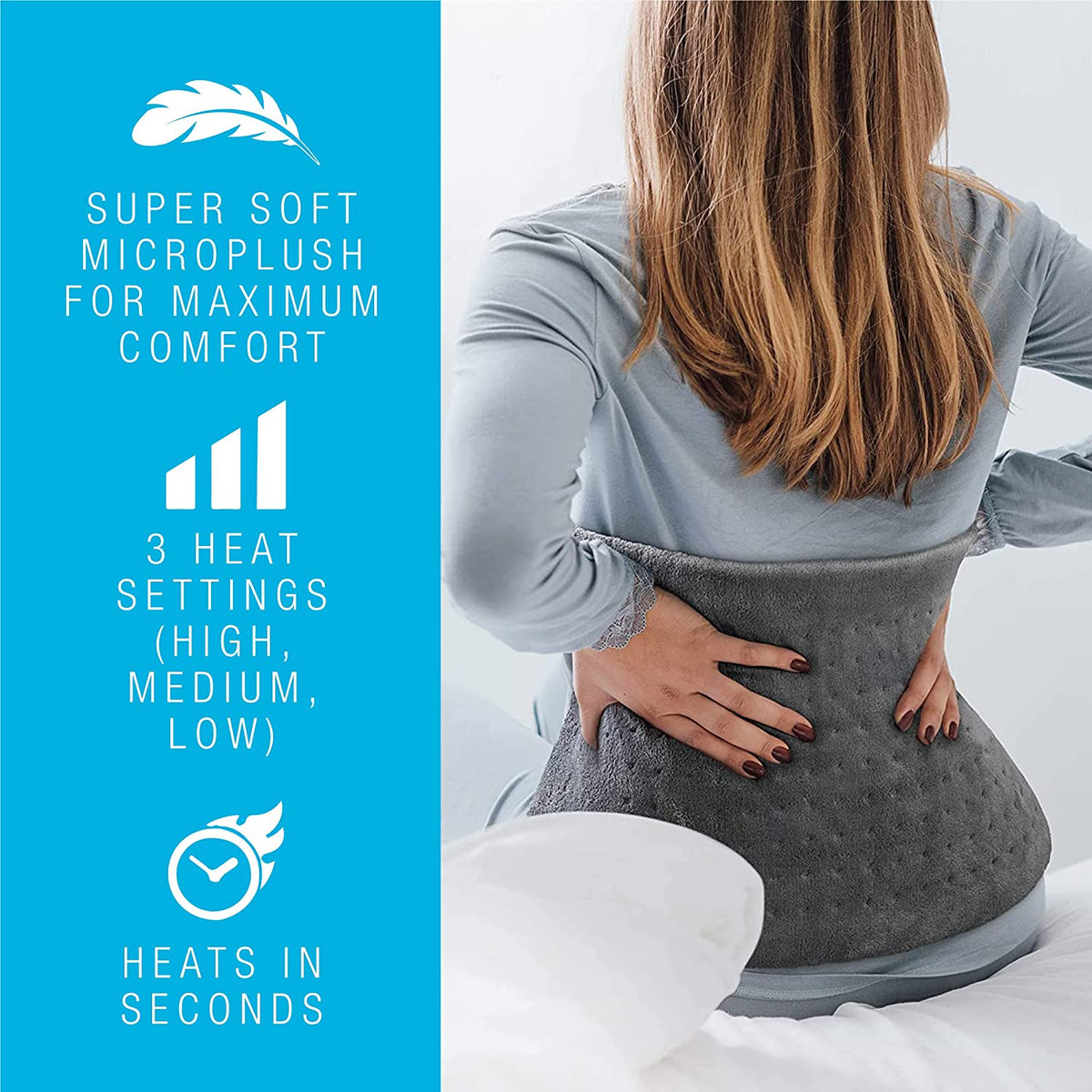 Extra Large Heating Pad & Rechargeable Stomach & Back Massager