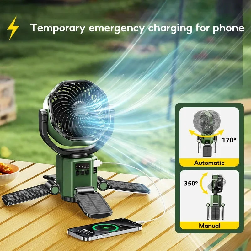 NNEOBA Camping Solar Fan