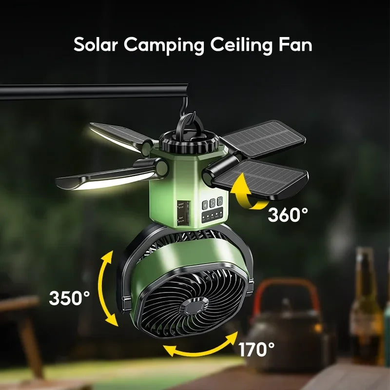 NNEOBA Camping Solar Fan