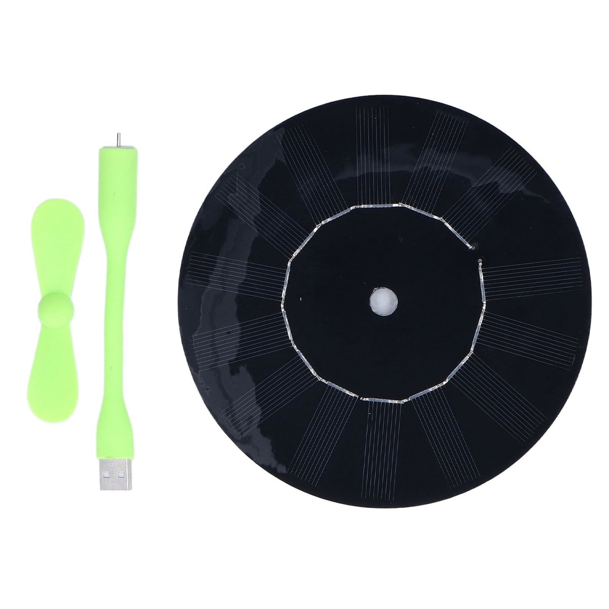 Small USB Car Fan Multifunction Round Monocrystalline Silicone Solar Powered Car Exhaust Fan 5W