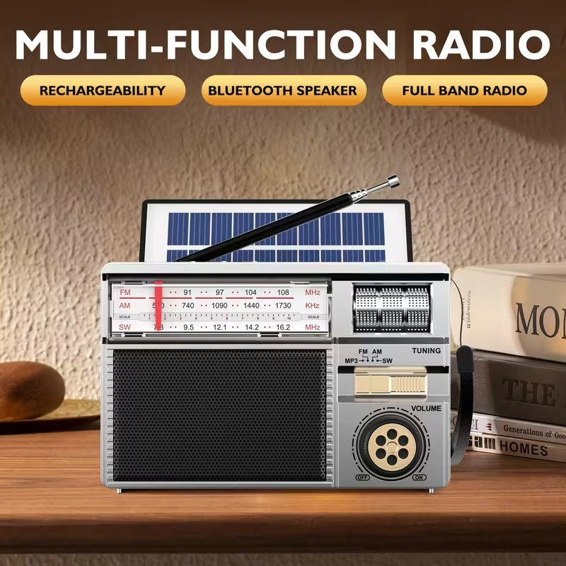 Portable Multifunctional Radio FM/AM/BT/Solar